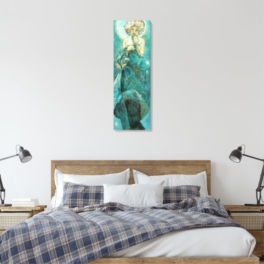 Alphonse Mucha Moonlight Clair de Lune Art Nouveau Canvas Afdruk (Insitu (Slaapkamer))