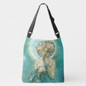 Alphonse Mucha Moonlight Clair de Lune Art Nouveau Crossbody Tas (Voorkant)