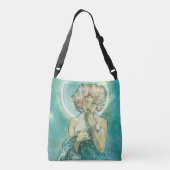 Alphonse Mucha Moonlight Clair de Lune Art Nouveau Crossbody Tas (Achterkant)