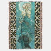 Alphonse Mucha Moonlight Clair de Lune Art Nouveau Deken (Voorkant Verticaal)