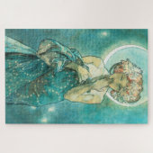 Alphonse Mucha Moonlight Clair de Lune Art Nouveau Legpuzzel (Horizontaal)