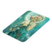 Alphonse Mucha Moonlight Clair de Lune Art Nouveau Magneet (Linkerzijde)