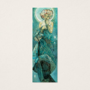 Alphonse Mucha Moonlight Clair de Lune Art Nouveau Mini Visitekaartjes