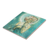 Alphonse Mucha Moonlight Clair de Lune Art Nouveau Tegeltje (Zijkant)