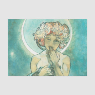 Alphonse Mucha Moonlight Clair de Lune Art Nouveau Tissuepapier