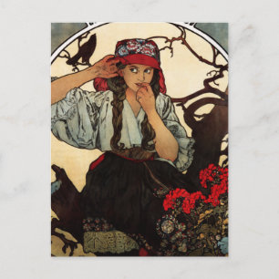 Alphonse Mucha Moraviair Teachers Choir Briefkaart