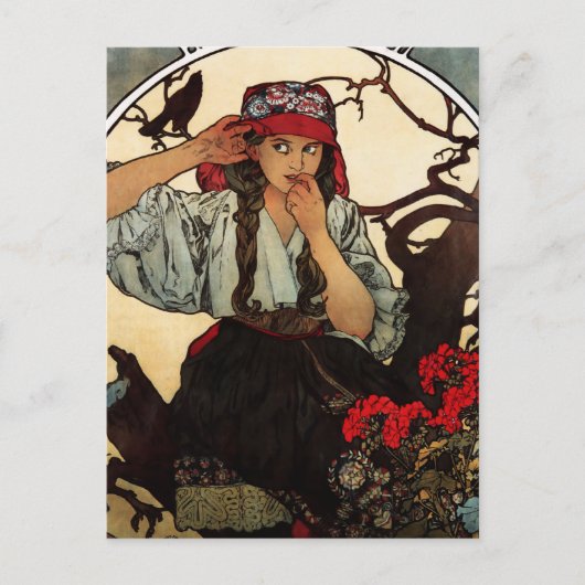 Alphonse Mucha Moraviair Teachers Choir Briefkaart (Voorkant)