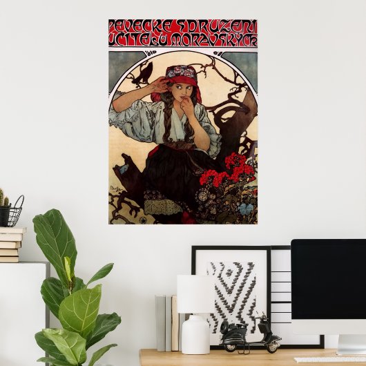 Alphonse Mucha Moraviair Teacher's Choir GalleryHD Poster (Thuiskantoor)