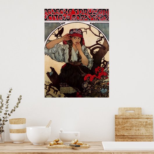 Alphonse Mucha Moraviair Teacher's Choir GalleryHD Poster (Keuken)