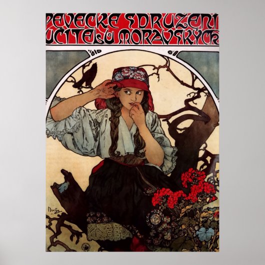 Alphonse Mucha Moraviair Teacher's Choir GalleryHD Poster (Voorkant)