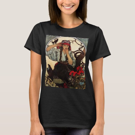 Alphonse Mucha Moraviair Teachers Choir T-shirt (Voorkant)