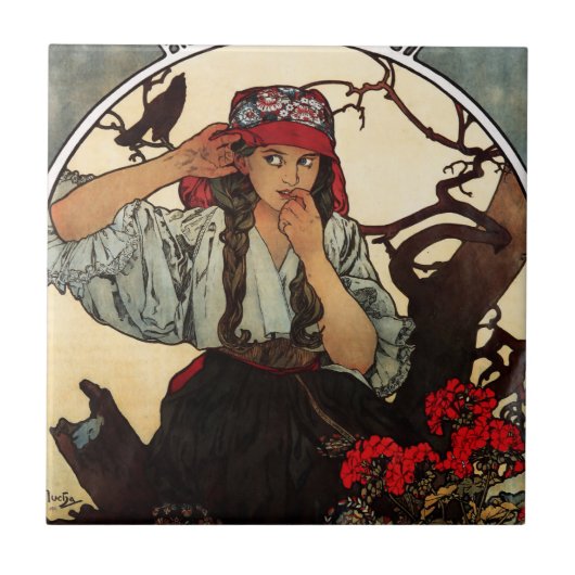 Alphonse Mucha Moraviair Teachers Choir Tile Tegeltje (Voorkant)