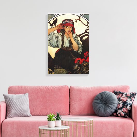 Alphonse Mucha Moravisch Canvas Poster (Insitu (Woonkamer))