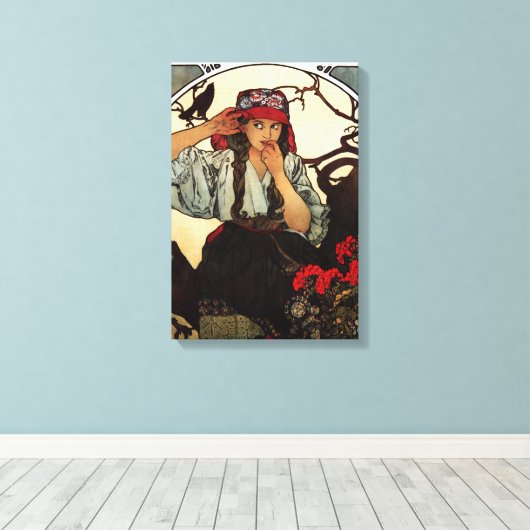 Alphonse Mucha Moravisch Canvas Poster (Insitu (Houten vloer))