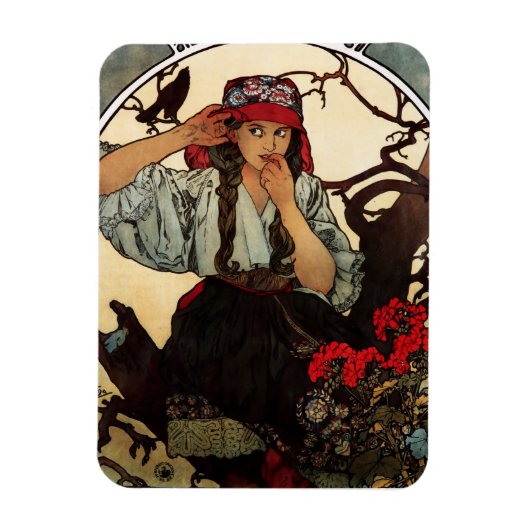 Alphonse Mucha Moravisch lerarenkoor magneet (Verticaal)