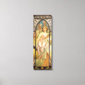 Alphonse Mucha, Morning Awakening Canvas Afdruk (Voorkant)