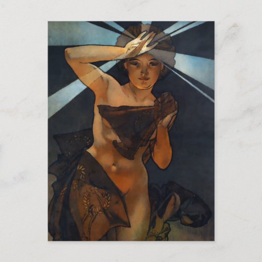 Alphonse Mucha Morning Star Briefkaart (Voorkant)