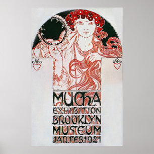 Alphonse Mucha. Mucha Exhibition 1921 Poster