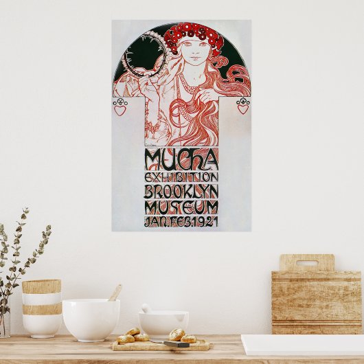Alphonse Mucha. Mucha Exhibition 1921 Poster (Keuken)