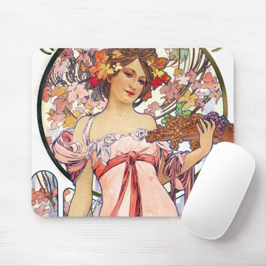 Alphonse Mucha Muismat (Met muis)