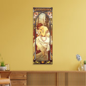 Alphonse Mucha, Nachtrust Canvas Afdruk (Insitu (Woonkamer))