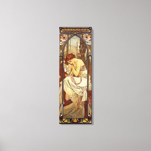 Alphonse Mucha, Nachtrust Canvas Afdruk (Voorkant)