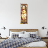 Alphonse Mucha, Nachtrust Canvas Afdruk (Insitu (Slaapkamer))