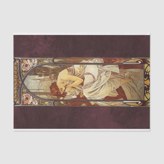 Alphonse Mucha, nachtrust Tissuepapier (Voorkant)