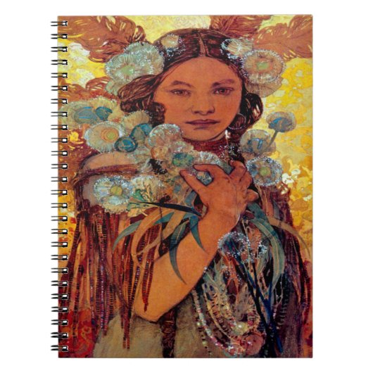 Alphonse Mucha - Native American Woman Notitieboek (Voorkant)