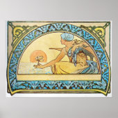 Alphonse Mucha. Nenuphar/Waterlily, 1898 Poster (Voorkant)