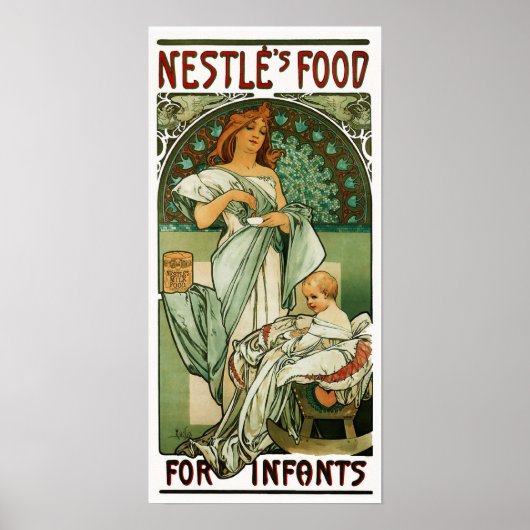 Alphonse Mucha Nestle's Food for Infants Poster (Voorkant)