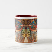Alphonse Mucha Nouveau Biscuit Lady Coffee Mok (Center)