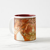 Alphonse Mucha Nouveau Spring Lady Coffee Cup Mok (Voorkant links)