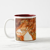 Alphonse Mucha Nouveau Spring Lady Coffee Cup Mok (Links)