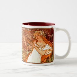 Alphonse Mucha Nouveau Spring Lady Coffee Cup Mok