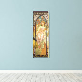 Alphonse Mucha, Ochtendontwaken Canvas Afdruk (Insitu (Houten vloer))