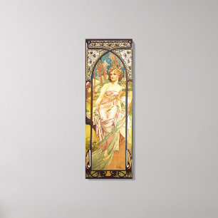 Alphonse Mucha, Ochtendontwaken Canvas Afdruk