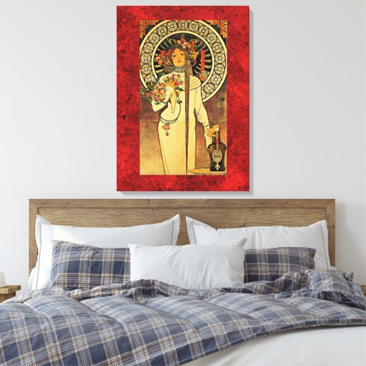 Alphonse Mucha over de trappistine Canvas Afdruk (Insitu (Slaapkamer))
