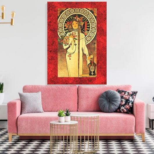 Alphonse Mucha over de trappistine Canvas Afdruk (Insitu (Woonkamer))