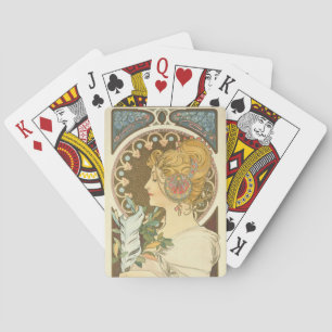 Alphonse Mucha Painting Pokerkaarten