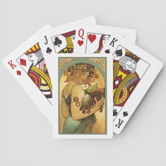 Alphonse Mucha Painting Pokerkaarten (Achterkant)