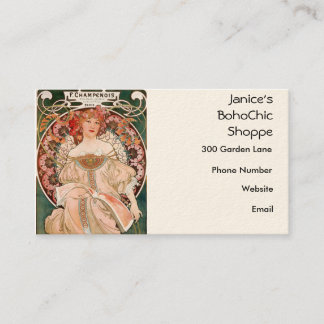 Alphonse Mucha Painting Visitekaartje