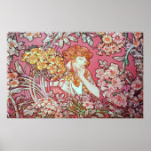 Alphonse Mucha. Parmi Les Fleurs 1900 Poster (Voorkant)