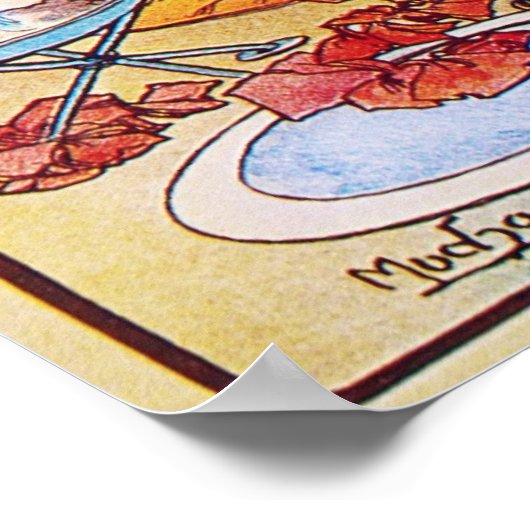 Alphonse Mucha Peacock art Poster (Hoek)