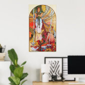 Alphonse Mucha Peacock art Poster (Thuiskantoor)