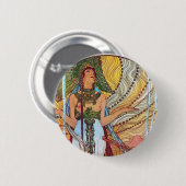 Alphonse Mucha Peacock art Ronde Button 5,7 Cm (Voorkant /achterkant)