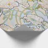 Alphonse Mucha Peonies Cadeaupapier (Hoek)