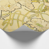Alphonse Mucha - Peonies Cadeaupapier (Hoek)