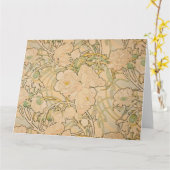 Alphonse Mucha - Peonies Kaart (Gele Bloem)