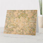 Alphonse Mucha - Peonies Kaart (Voorkant)